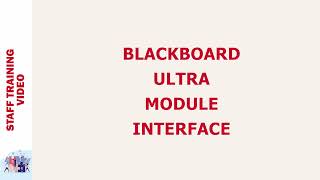 Blackboard Ultra Module Interface
