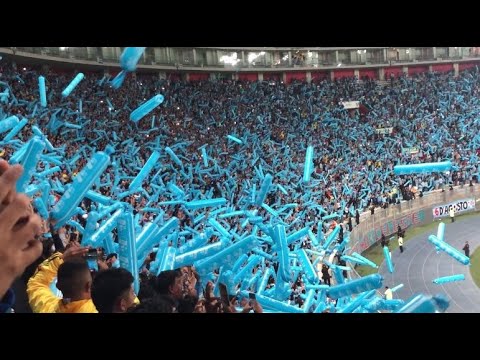 "Hinchada y barra del Extremo Celeste en el Sporting Cristal (0) - Emelec (1)" Barra: Extremo Celeste • Club: Sporting Cristal