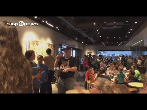 Hundreds gather for South Carolina signing Starbucks night (ASL - 3.31.19)