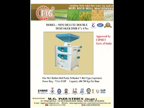 Rubber roll paddy de-husker double -dmr 6
