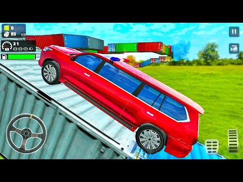Long Lexus SUV Car With Emergency Sirens #4 - Drive On Container Track - Android Gameplay 12
