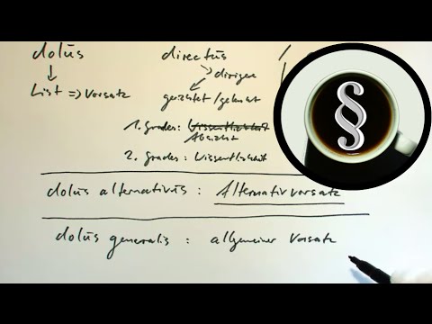 Latein im Recht: dolus directus - dolus eventualis - dolus generalis