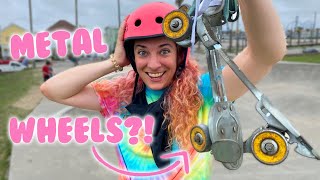 Grandma's Vintage Roller Skate PARK CHALLENGE 😆