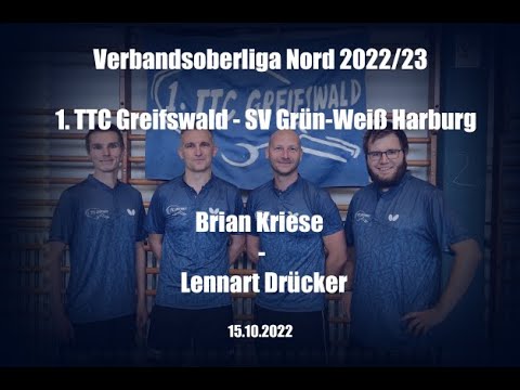 VOL 2022/23: Brian Kriese (1. TTC Greifswald) - Lennart Drücker (SV GW Harburg)