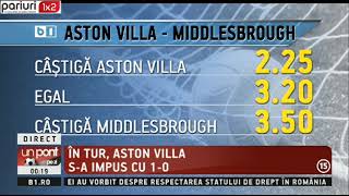 UPZ: Doua pariuri pentru meciul Aston Villa – Middlesbrough!