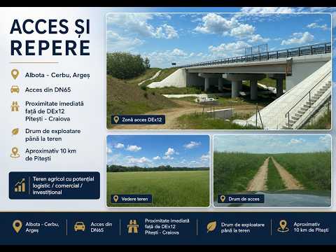 Terenuri cu potențial logistic și industrial, Albota, Argeș, lângă DEx — Video