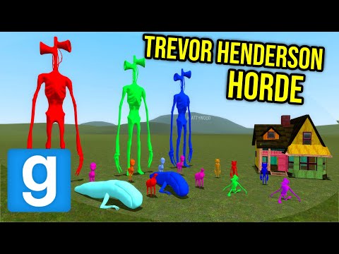 TREVOR HENDERSON HORDE VS HOUSE!! (Garry's Mod Sandbox)