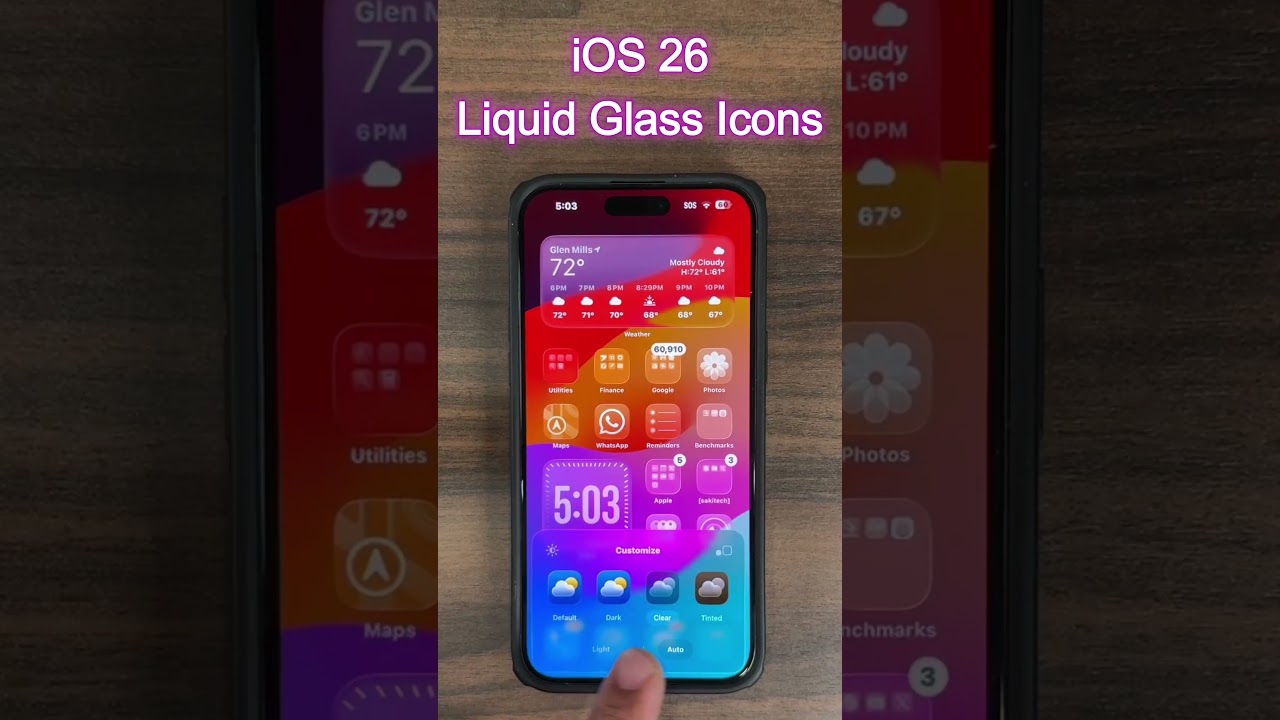 iOS 26 - Liquid Glass Clear Icons are AMAZING on the iPhone #ios26