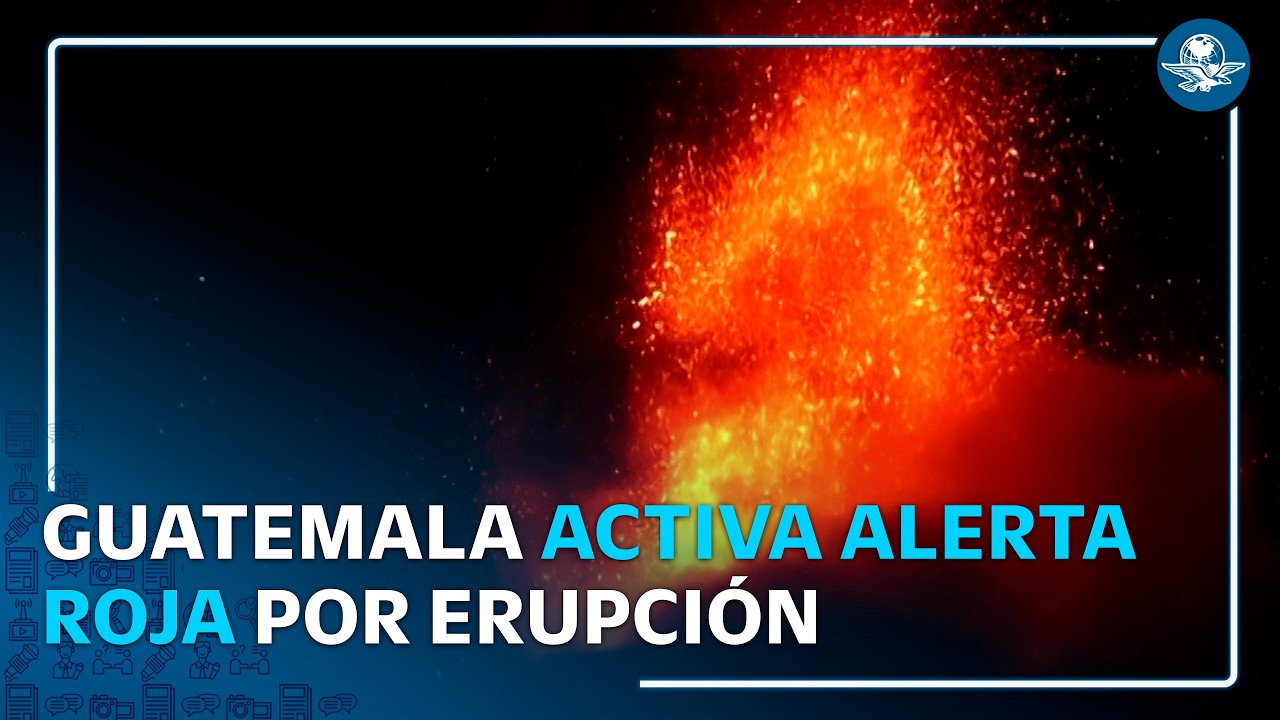 Volcán de Fuego entra en alerta roja: evacúan a cientos de personas en Guatemala