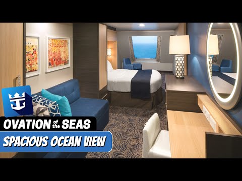 Thumbnail for Ovation of the Seas | Spacious Ocean View Stateroom Tour & Review | 4K
