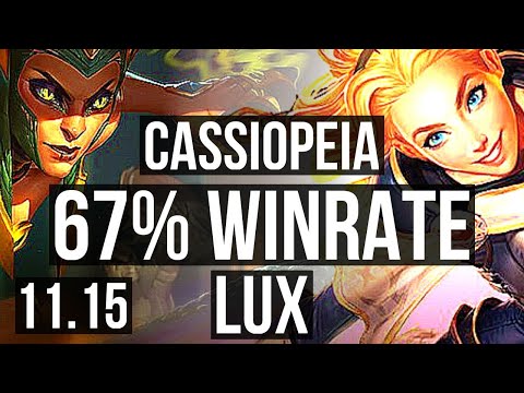 CASSIOPEIA vs LUX (MID) | 16/1/8, 67% winrate, Legendary | BR Diamond | v11.15