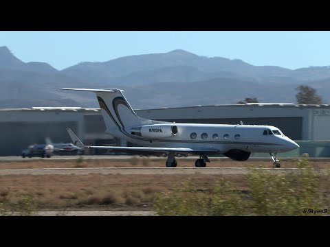 1969 & 1979 Grumman Gulfstream II Takeoff - Camarillo Airport