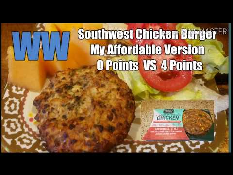 WW SOUTHWEST CHICKEN BURGERS/0 POINTS/COPY CAT