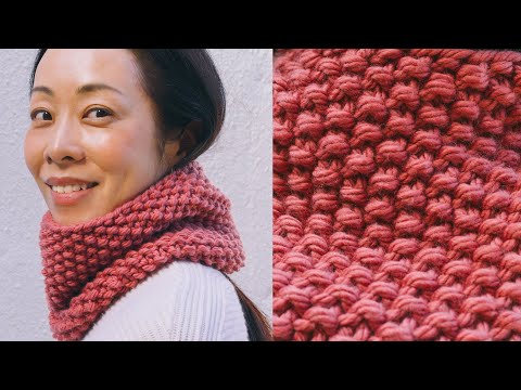 Knit A SEED STITCH Cowl (with ANY YARN!) | Step-by-Step Tutorial