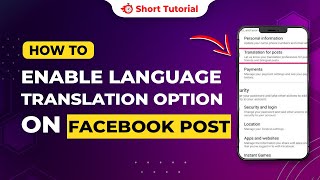 How to enable language translation option on Facebook post 2024 | Initial Solution