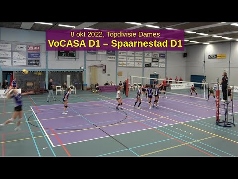 VoCASA D1 - Spaarnestad D1 (8 okt 2022) Full Match. Topdivisie Dames Volleybal