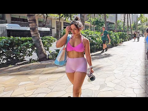 HAWAII PEOPLE 🏖 3 Hours+ Walking Tour of Streets and Beaches in Waikiki 🏄‍♀️ #walkingtour  #hawaii