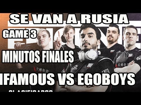 FINAL EPICENTER MAJOR SA QUALIFIERS INFAMOUS GAMING VS EGOBOYS  MINUTOS FINALES GAME 3