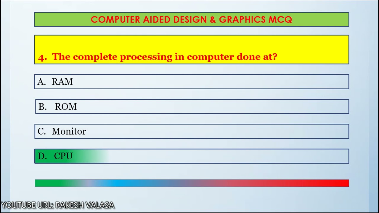 COMPUTER AIDED DESIGN & GRAPHICS MCQ PART-1