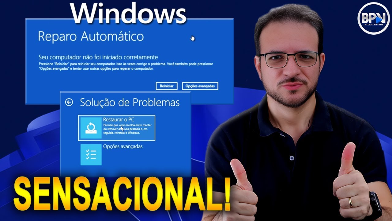 Como RESTAURAR e REPARAR o Windows SEM PERDER seus Arquivos Pessoais!