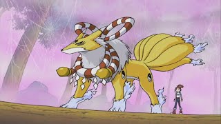 Renamon Digivolves to Kyubimon with Original Japanese OST | Digimon Tamers