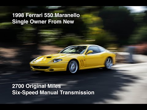 1998 Ferrari 550 Maranello 6-Speed Single Owner 2,700 miles from new