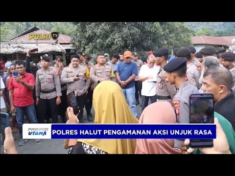 POLRES HALUT PENGAMANAN AKSI UNJUK RASA