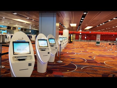 Terminal 1 do AEROPORTO DE CHANGI (e viagem de SkyTrain para o Terminal 3)