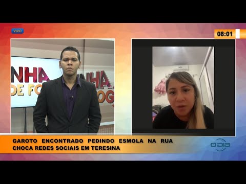 Garoto encontrado pedindo esmola na rua choca redes sociais em Teresina 03 03 2021