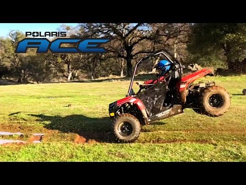 Polaris Ace 150 UTV!  Mud and Jumps!