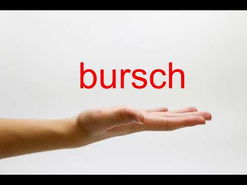 How to Pronounce bursch - American English