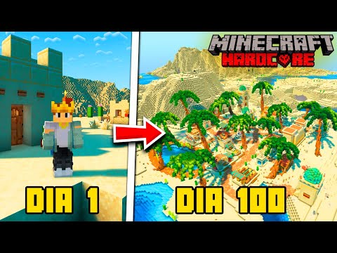 SOBREVIVI 100 DIAS NO DESERTO NO MINECRAFT HARDCORE