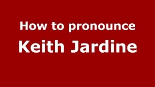How to pronounce Keith Jardine