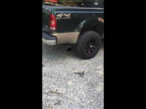 Straight piped 2002 7.3 powerstroke with 38r turbo and swamps injectors