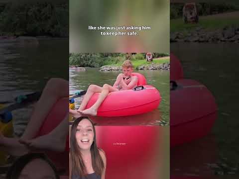 Teen reaches into river water and pulls out a baby beaver 🦫 #wildliferescue #shorts