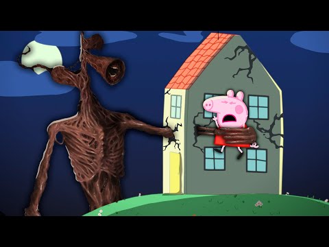 Siren Head Attacked Peppa Pig's House During Thunderstorm