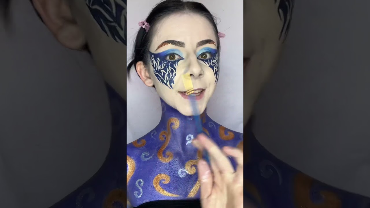 Ravenclaw Makeup🦅💙#creativemakeup #makeuptutorial #ravenclaw #harrypottter #makeupseries #makeup
