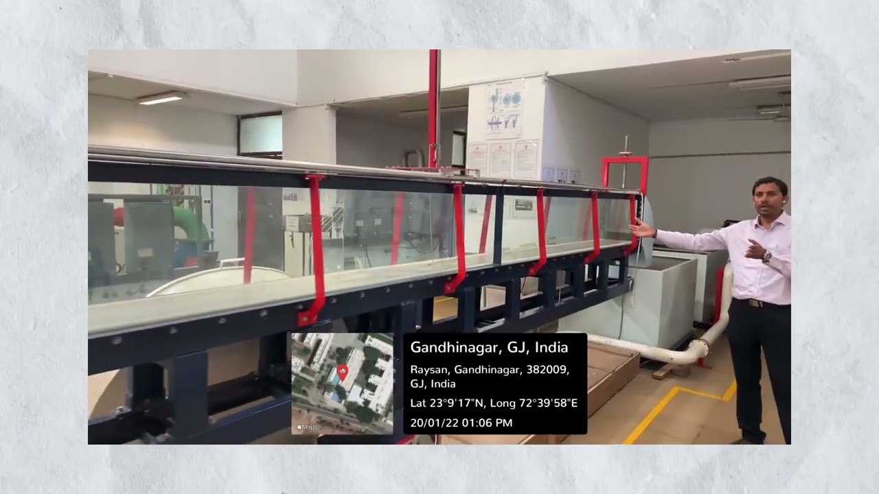 Fluid Mechanics and Hydrology Lab at Civil Engineering Department PDEU