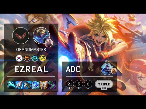 Ezreal ADC vs Ashe - KR Grandmaster Patch 12.5