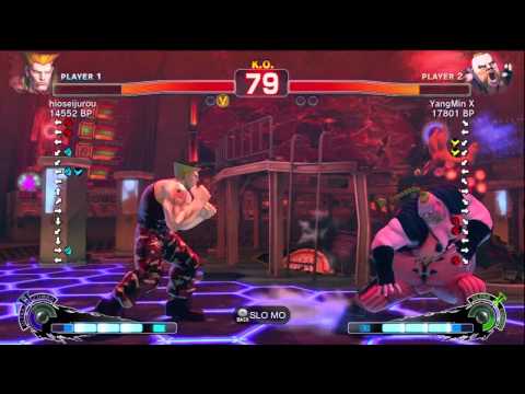 hioseijurou [Guile] vs YangMin X [Rufus] SSF4 Japanese Online Ranked Matches - TRUE-HD