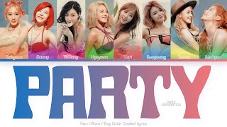 Girls’ Generation (소녀시대) Party Color Coded Lyrics (Han/Rom/Eng)