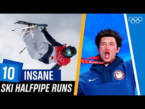 10 INSANE ski halfpipe runs! ⛷