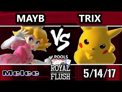 Royal Flush SSBM - Mayb (Peach) Vs. Trix (Pikachu) Smash Melee Tournament