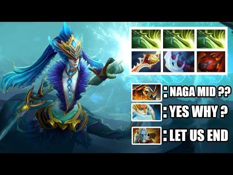 EPIC New Style Naga Siren MID VS Clinkz 100% Evasion Build Crazy WTF Gameplay Dota 2 7.23