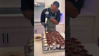 Cake Jar Prep….. #cake #baking #cakejars