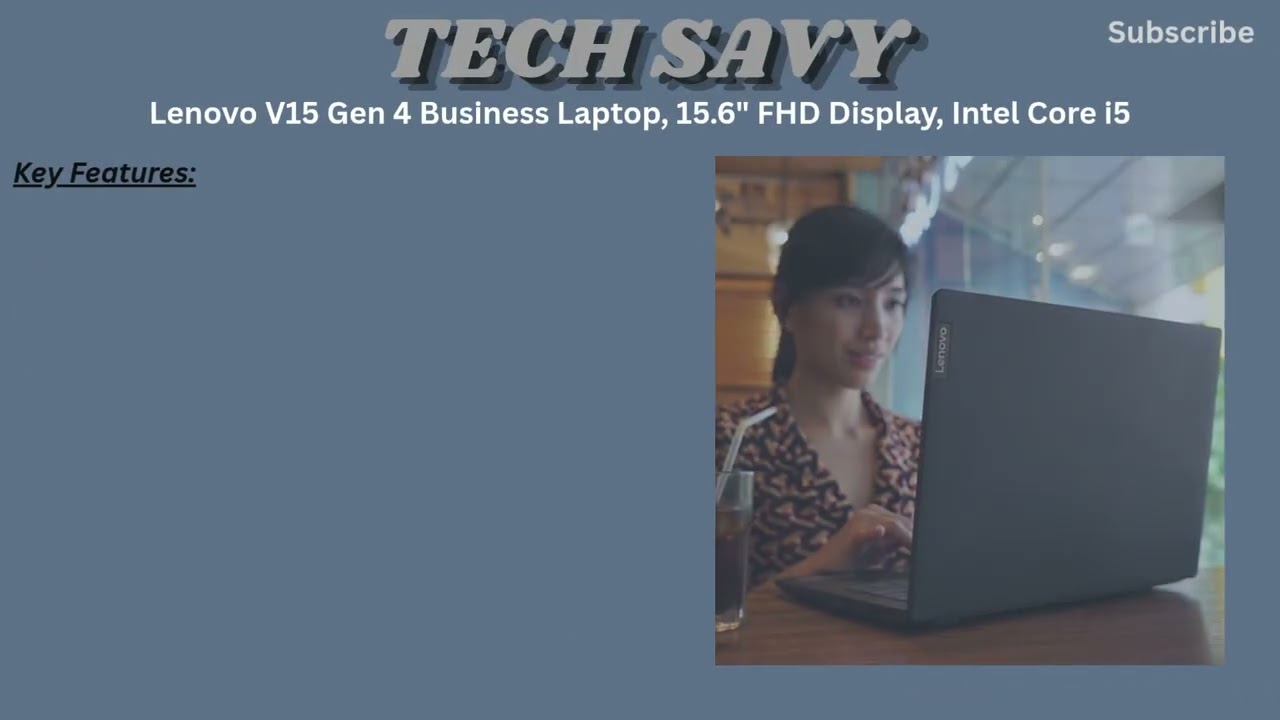 Miniatura da avaliação em vídeo de Notebook Lenovo V15 G5 IRL Intel Core i5-13420H 8GB 256GB SSD Windows 11 Pro 15.6 polegadas