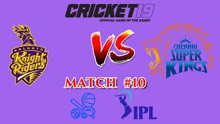 KKR vs CSK | IPL 2020 | Cricket 19 Live Match #10 BalaGamingWorld