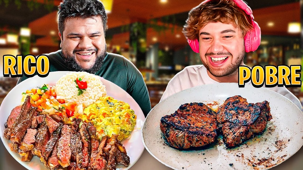 Provamos o Churrasco de Rico vs Churrasco Simples (DE POBRE) - React Thiago Quatroque