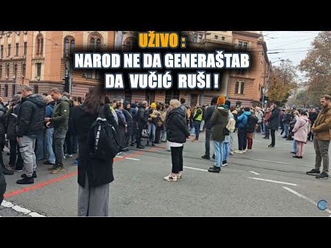 Uživo: Studenti i narod  brane Generalštab, a vojska sluša Vučića, ne bune se! Dijana Hrka i dalje..
