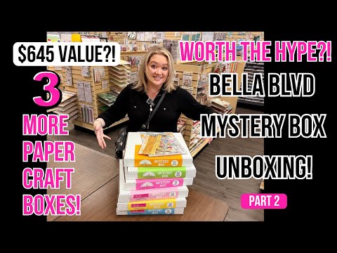 😱 Bella Blvd Mystery Box UNBOXING! $65 x 3 = $195 ✂️ RETAIL $645 in Craft Supplies!